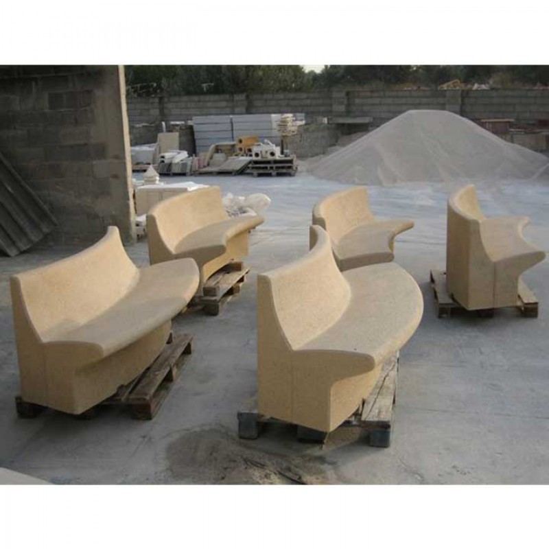 Banc de formigó corbat model Lleida